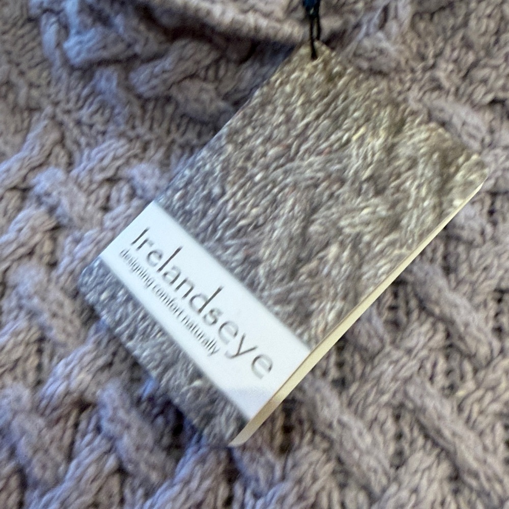 Lavender Skyline Grey Wool Cashmere Cable Knit Trellis Sweater Brand New w/Tags - Picture 10 of 14